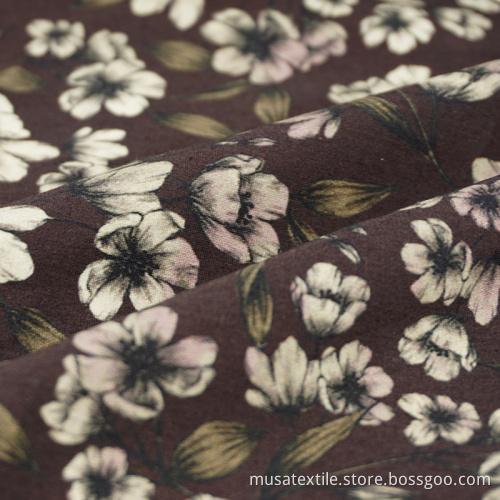 Printed Fashion Floral Shapes 100 Cotton Poplin Fabric